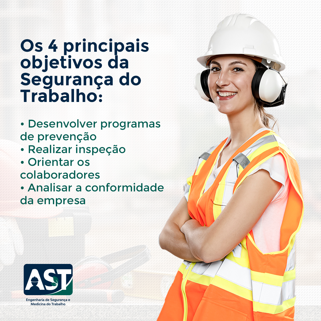 Os 4 principais objetivos da Segurança do Trabalho: