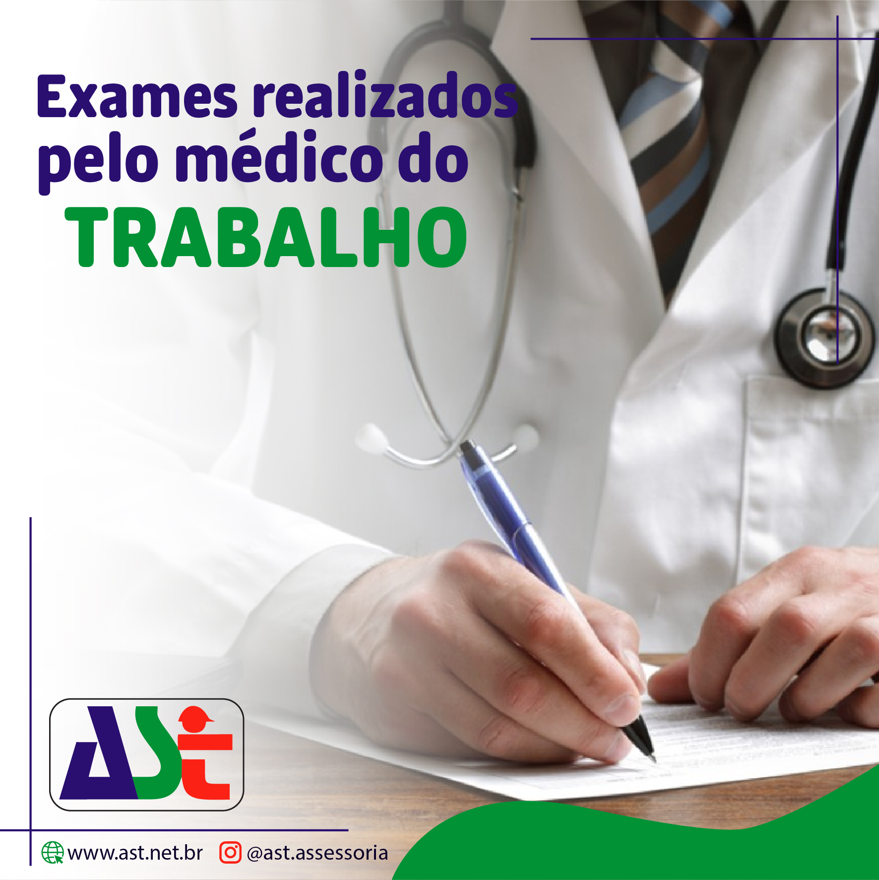 Exames realizados pelo médico do trabalho