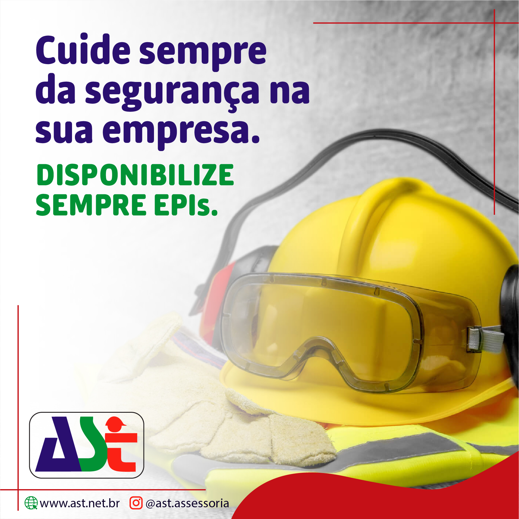 Cuide sempre da segurança na sua empresa. Disponibilize sempre EPIs.