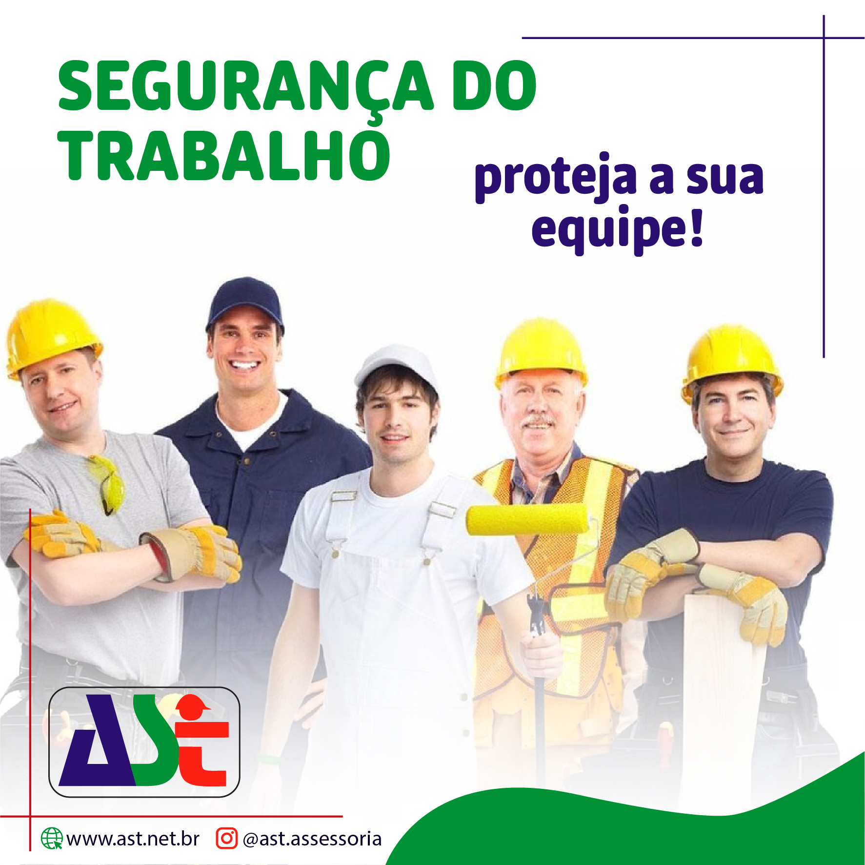 Segurança do trabalho. Proteja sua equipe.