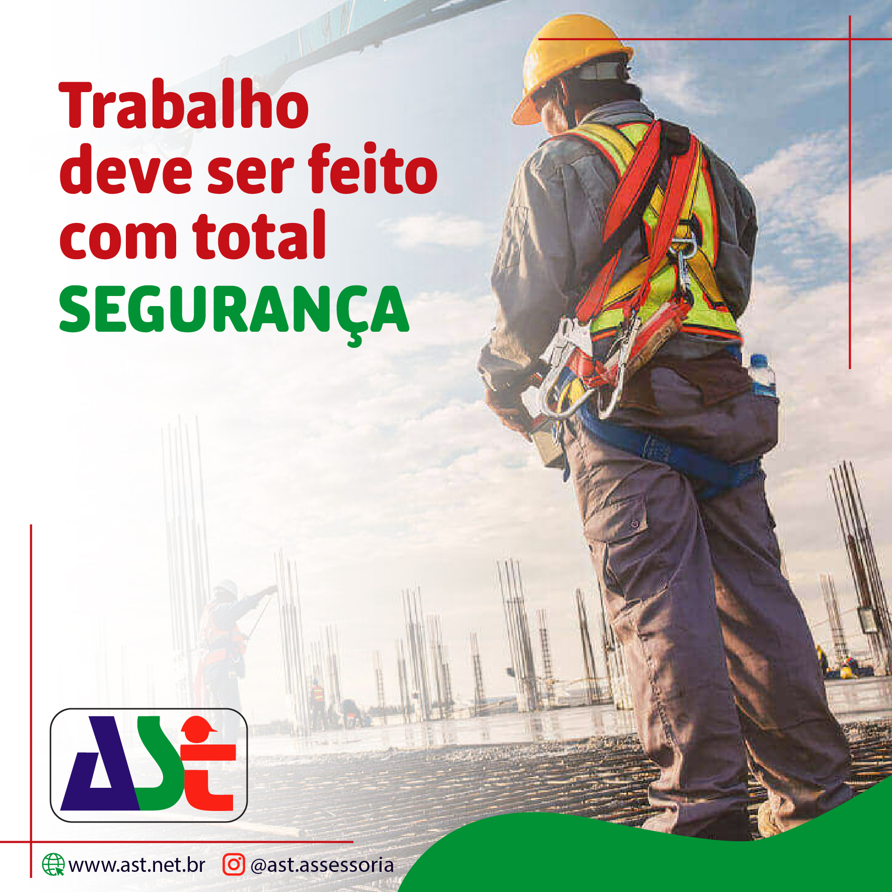 Trabalho deve ser feito com total segurança.